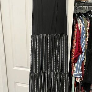 Torrid Black and Gray Sleeveless Maxi Sundress